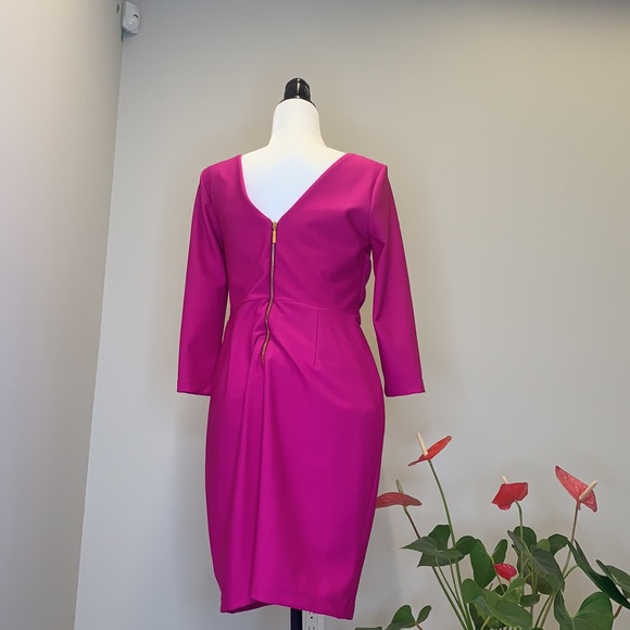 FINAL SALE! Donna Ricco pink dress size 8 - Picture 3 of 4